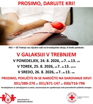 KA TREBNJE GALAKSIJA  pon to 24 25 26 avgust 2026 NAJAVA