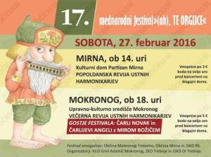 17. mednarodni festival ustnih harmonik »(ah), TE ORGLICE« v Mokronogu